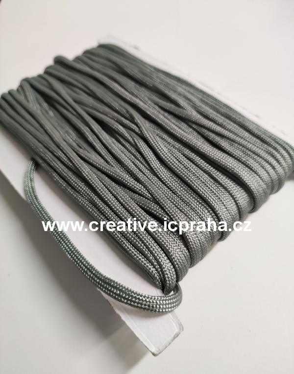 paracord 4mm šedá tm.